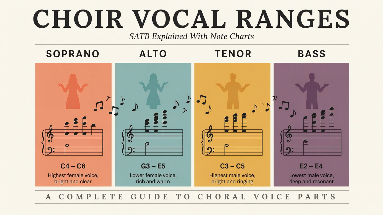 Choir Vocal Ranges: SATB Explained With Note Charts